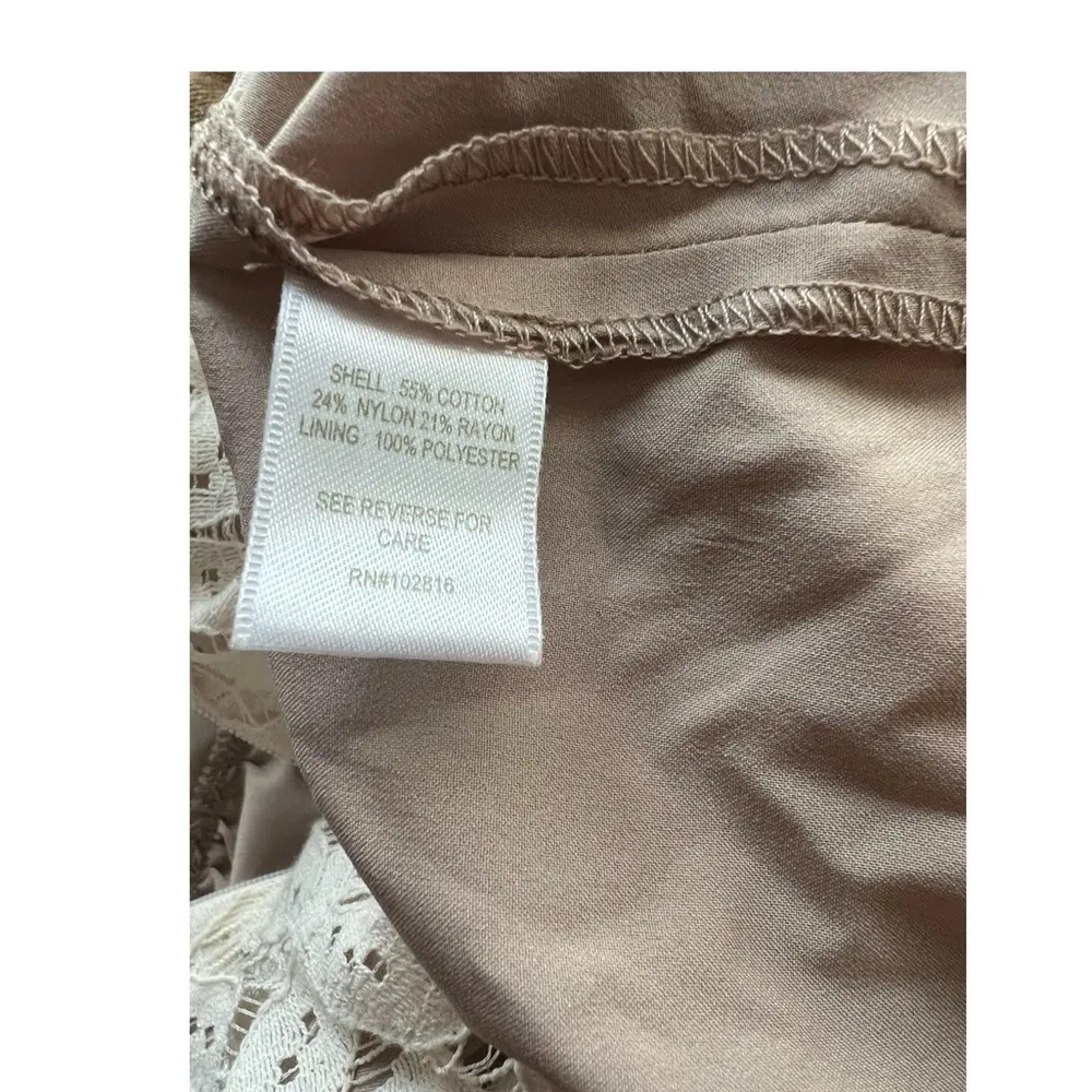 Garnet Hill Battenberg Lace Overlay Mini Dress. Size 2 - Image 7