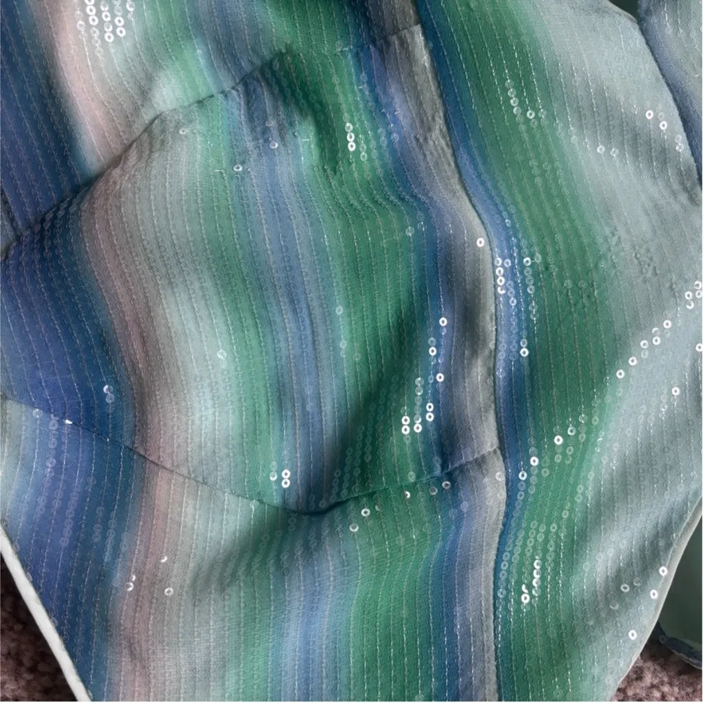 Hutch Blue and Green Sequin Romper - Image 5