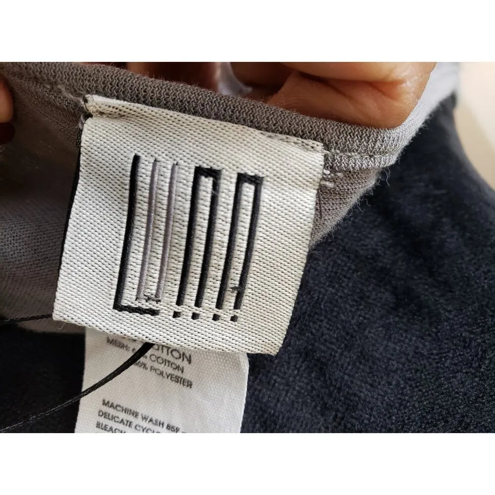 Luna Sweater Womens Gray Mesh Knit Long Sleeve Chest Pockets Button Front M - Image 4