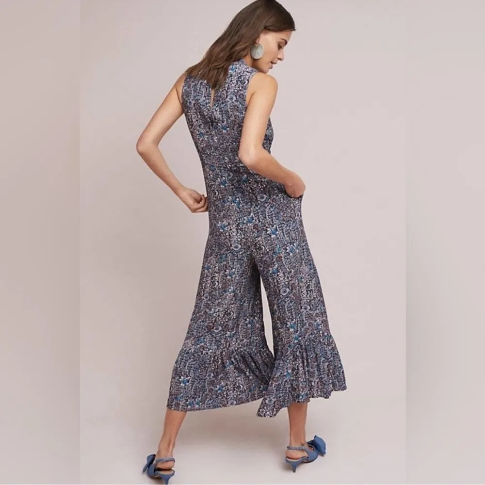 MAEVE Anthropologie Wide Leg Jumpsuit Boho Hippie Size 12 - Image 10