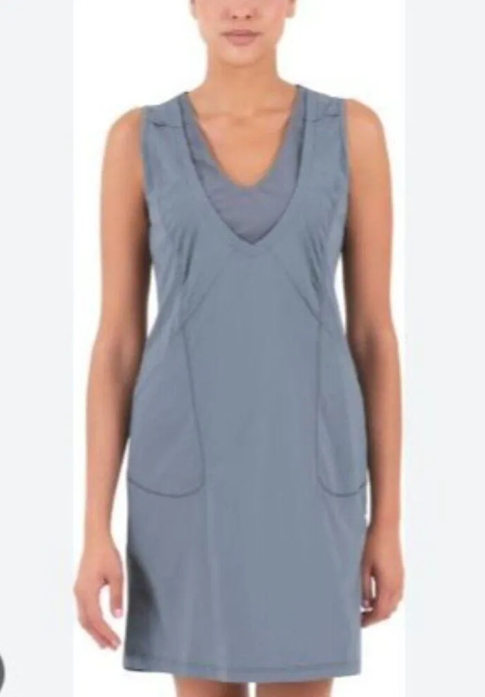 Indygena Womens Outdoors Sleeveless Ruched Side Activewear Dress XS Gray - Image 12