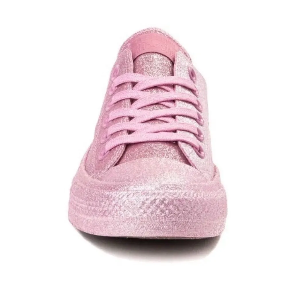 Converse Chuck Taylor All Star Pink Glitter Skater Shoes Low Sneakers Metallic Size 9 - Image 4