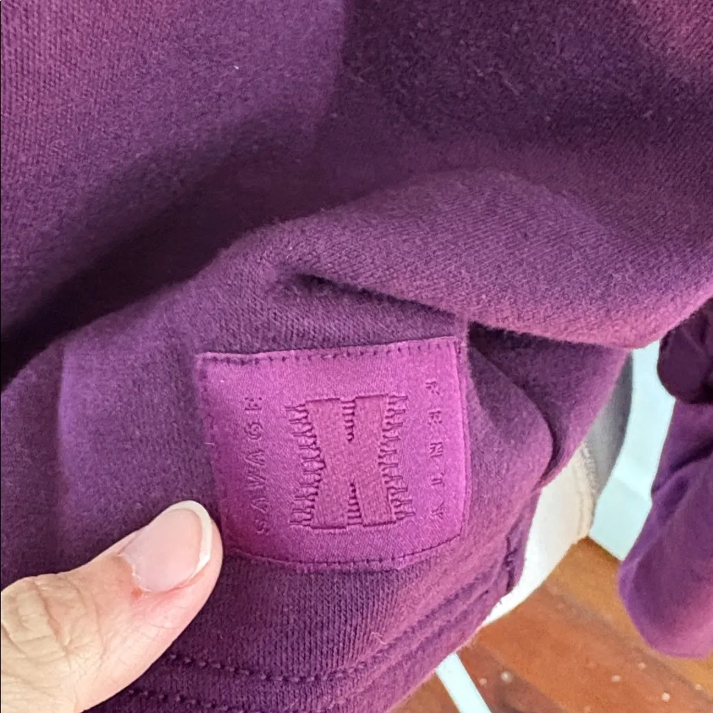 Savage X Fenty Purple Cropped Hoodie Sweatshirt size 1X - Image 2