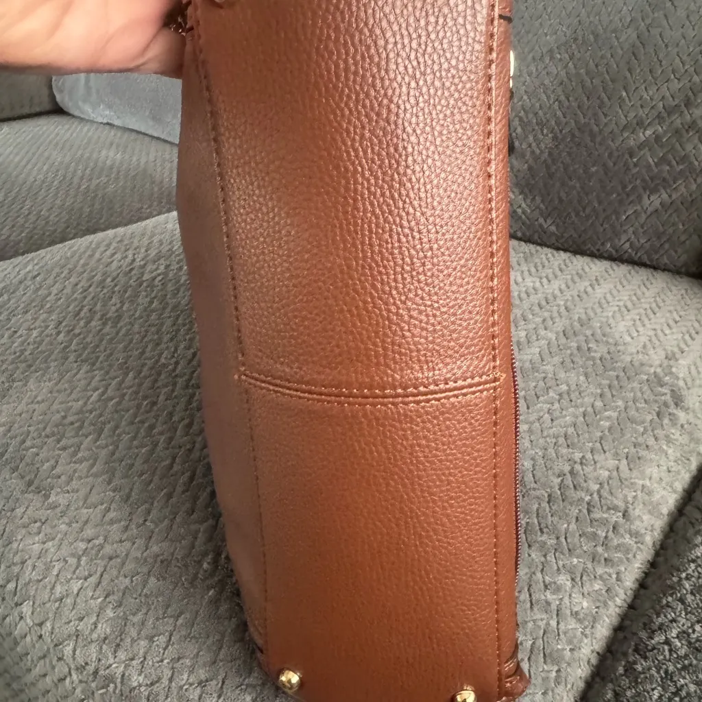 Lodis Rich Brown Leather Tote - Image 8