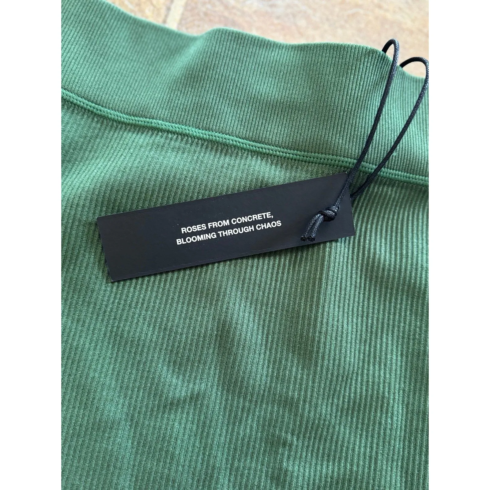 Civil Regime x No Tomorrow Ribbed Biker Shorts Green Size XL - Image 10