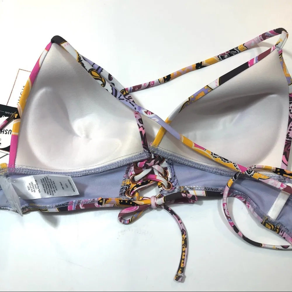 Hula Honey LILAC Paisley Bikini Swim Top - Image 6