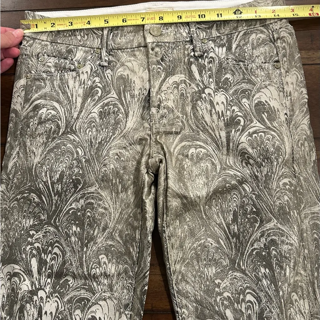 MOTHER The Looker Glitz ‘N Glam Metallic Print Skinny Jeans Size 26 White - Image 7