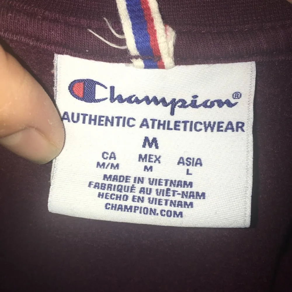 Champion maroon cropped athletic sweatshirt - Image 3