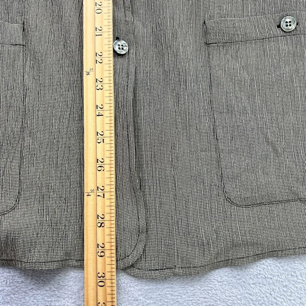 Vtg. ELISABETH Liz Claiborne Womens XL Tunic Vest Buttons Pockets Gray Lagenlook - Image 6