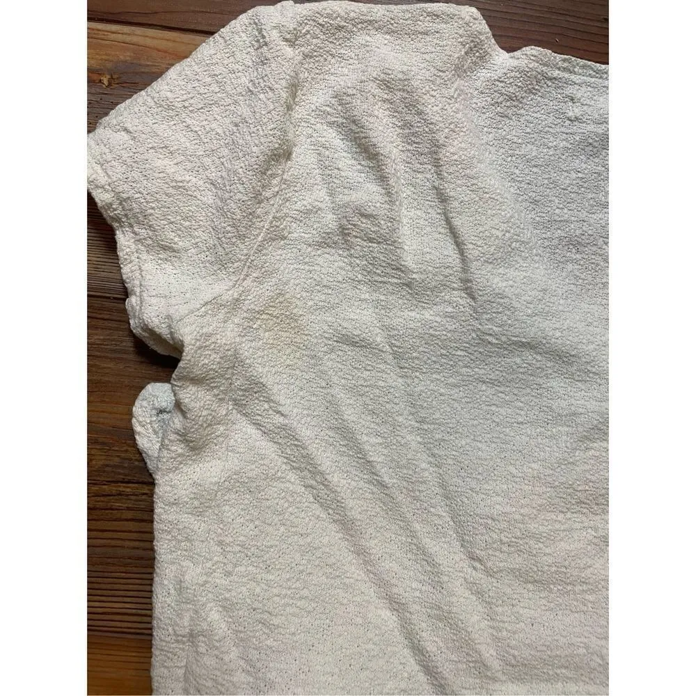 Madewell Wrap front tie Shirt Womens Small S Short Sleeve V Neck Pullove… - Image 8