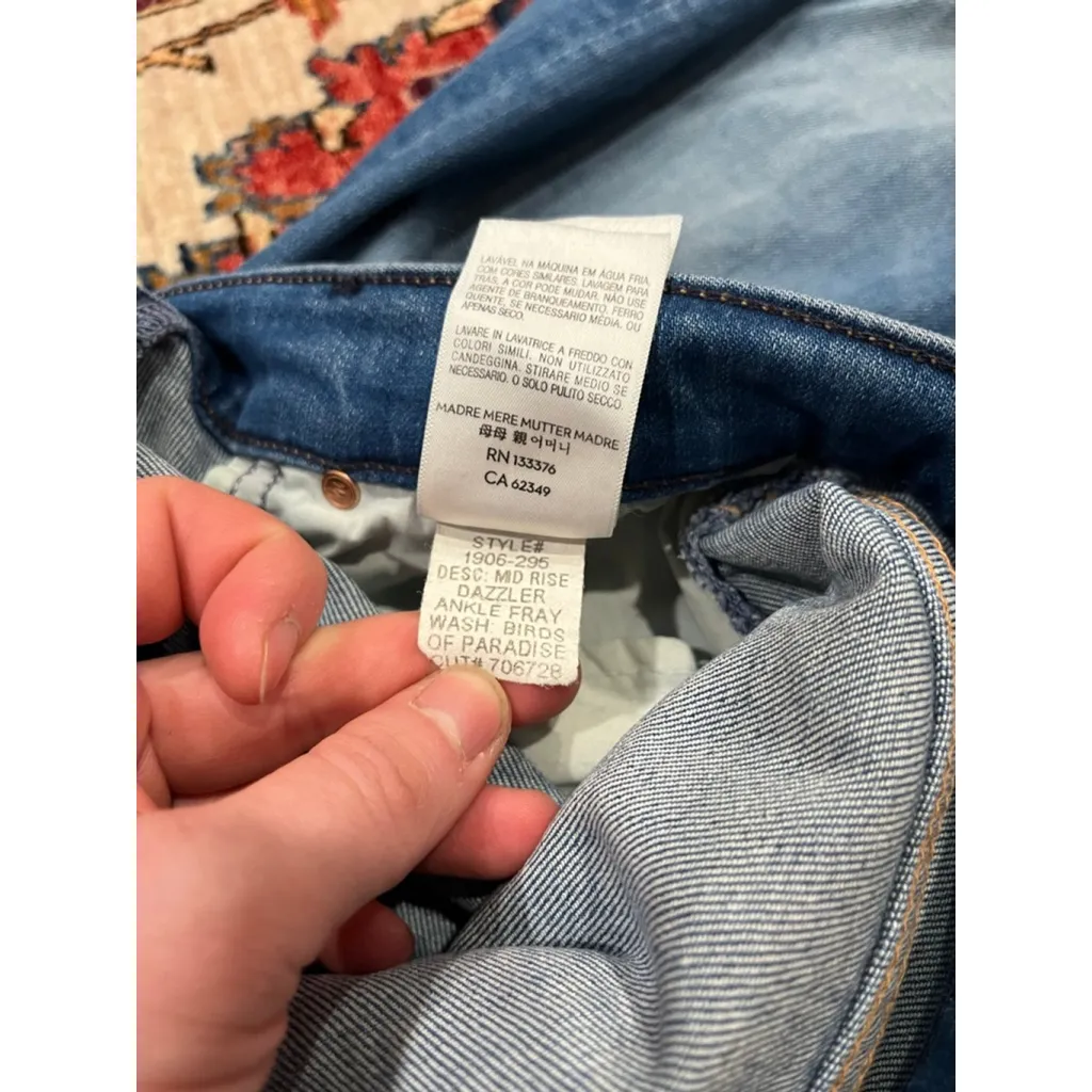 MOTHER Dazzler Straight Leg Ankle Jeans in Birds Of Paradise
Size 25 Blue - Image 10