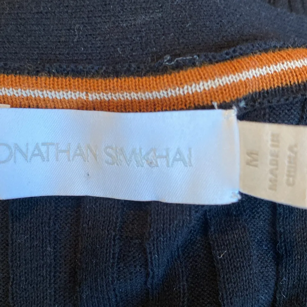 Jonathan Simkhai Black and Orange Cardigan Sweater medium - Image 7