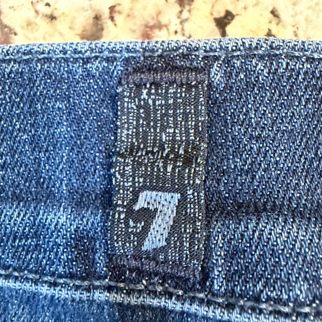7 For All Mankind Blue Austyn Straight Leg Jeans - Image 8