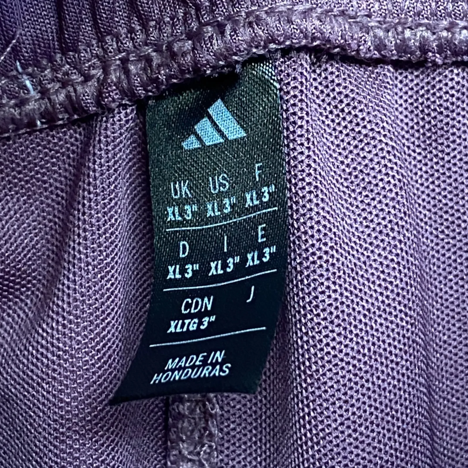 Adidas Athletic Shorts XL Mauve Sporty Minimalist Gym Lounge Athleisure - Image 2