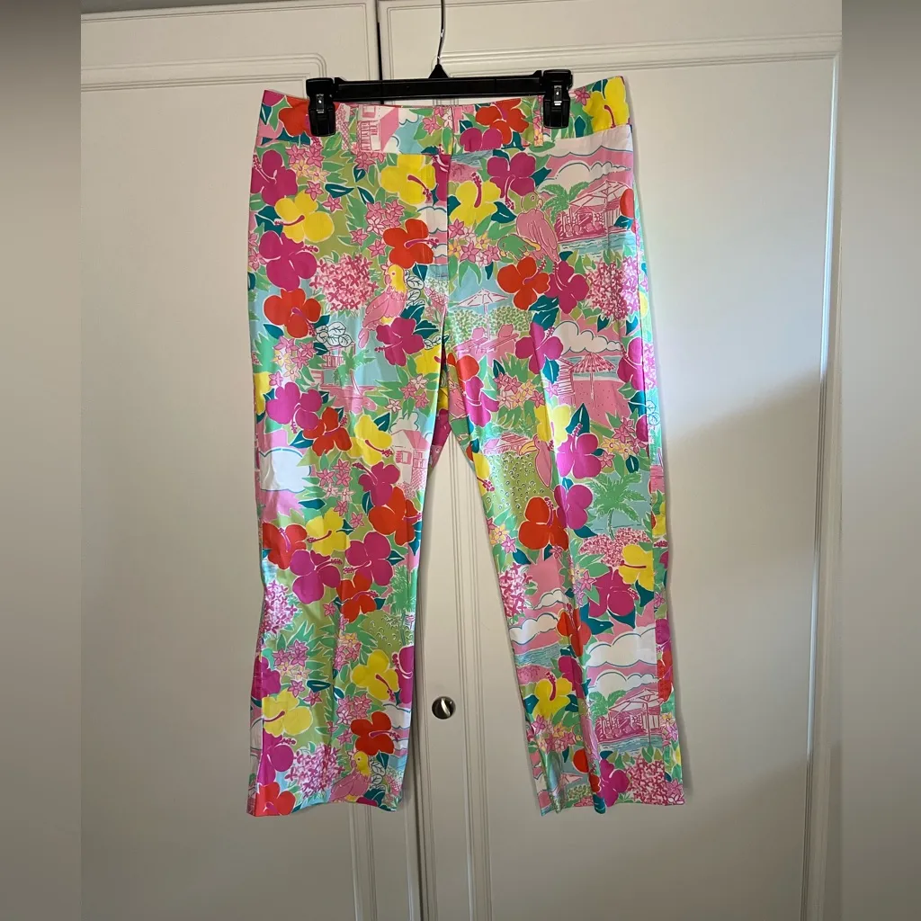 Vintage Lilly Pulitzer Tropical Pants - Image 2