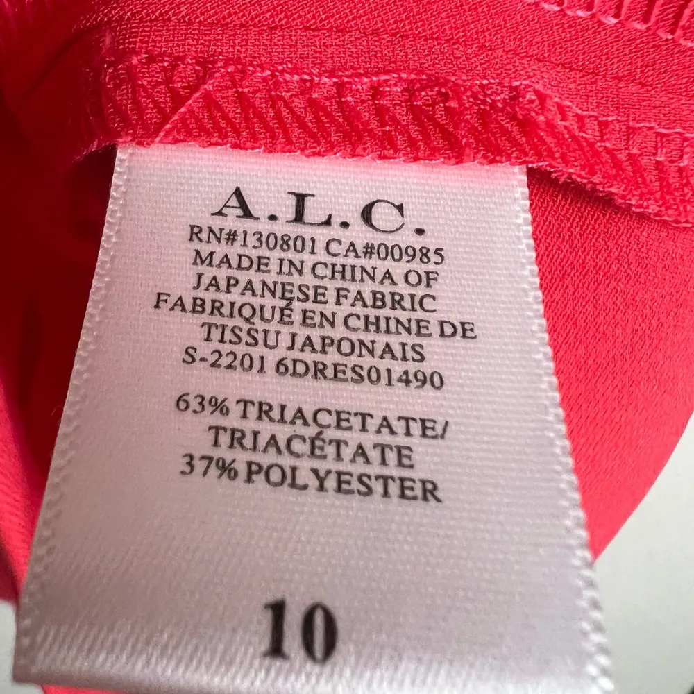 A.L.C. Zoey Red Cutout Twist Front Long Sleeve Mini Dress Size 10 - Image 13