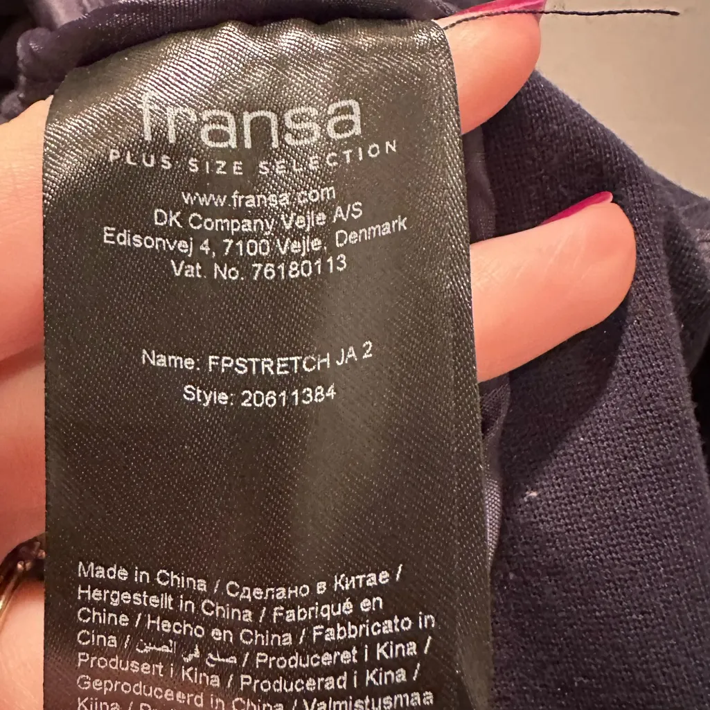 Fransa Plus Size Stretch Casual Blazer Jacket Navy Blue Size EU 48 / US 16 - Image 7