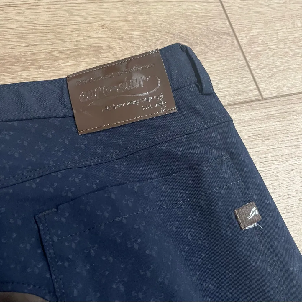 Prestige Schoeller Switzerland Navy Riding Breeches Louisa Full Seat Size 31 Blue - Image 12