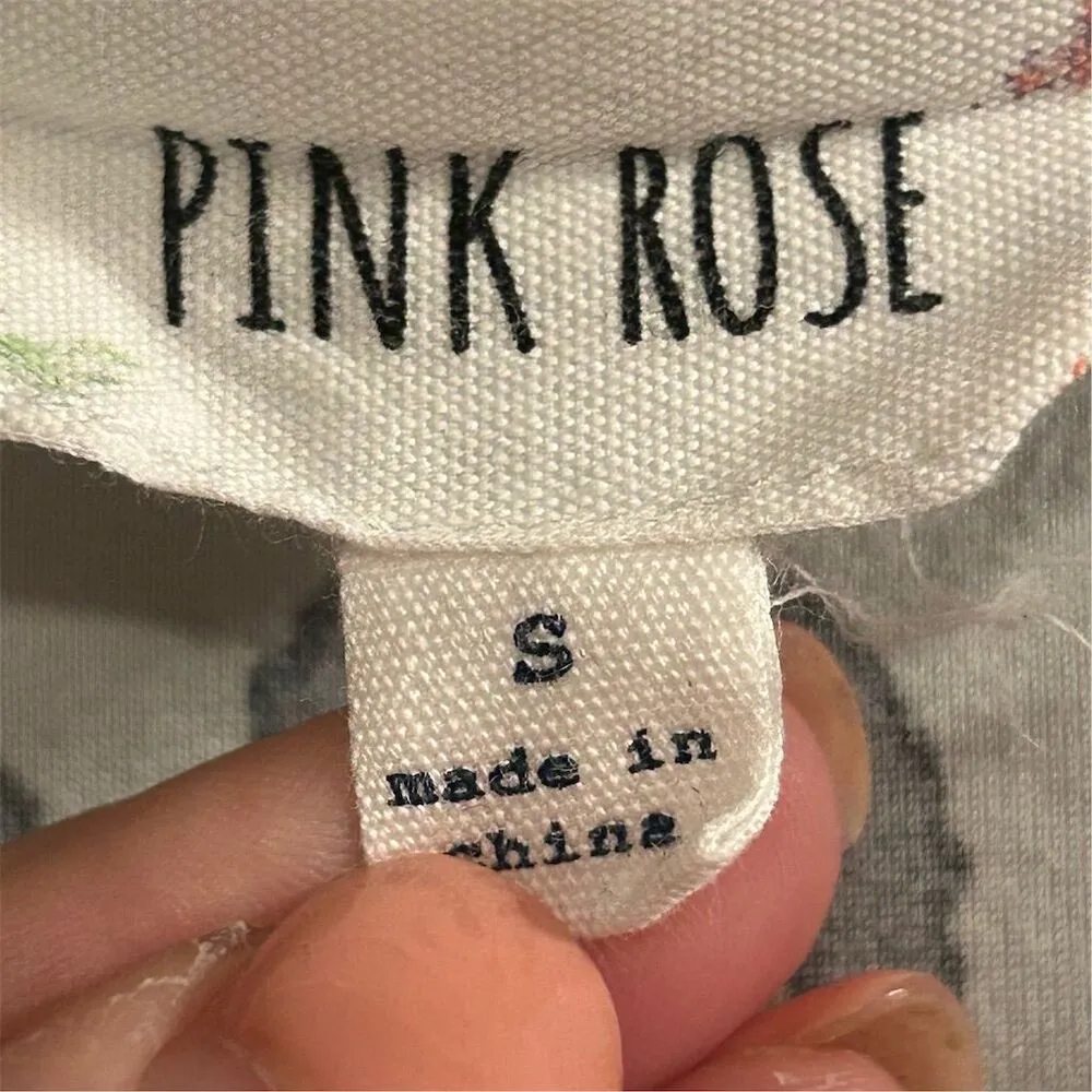 Pink Rose Women's S Blue Leopard Print Babydoll Dress Short Sleeve - Image 7