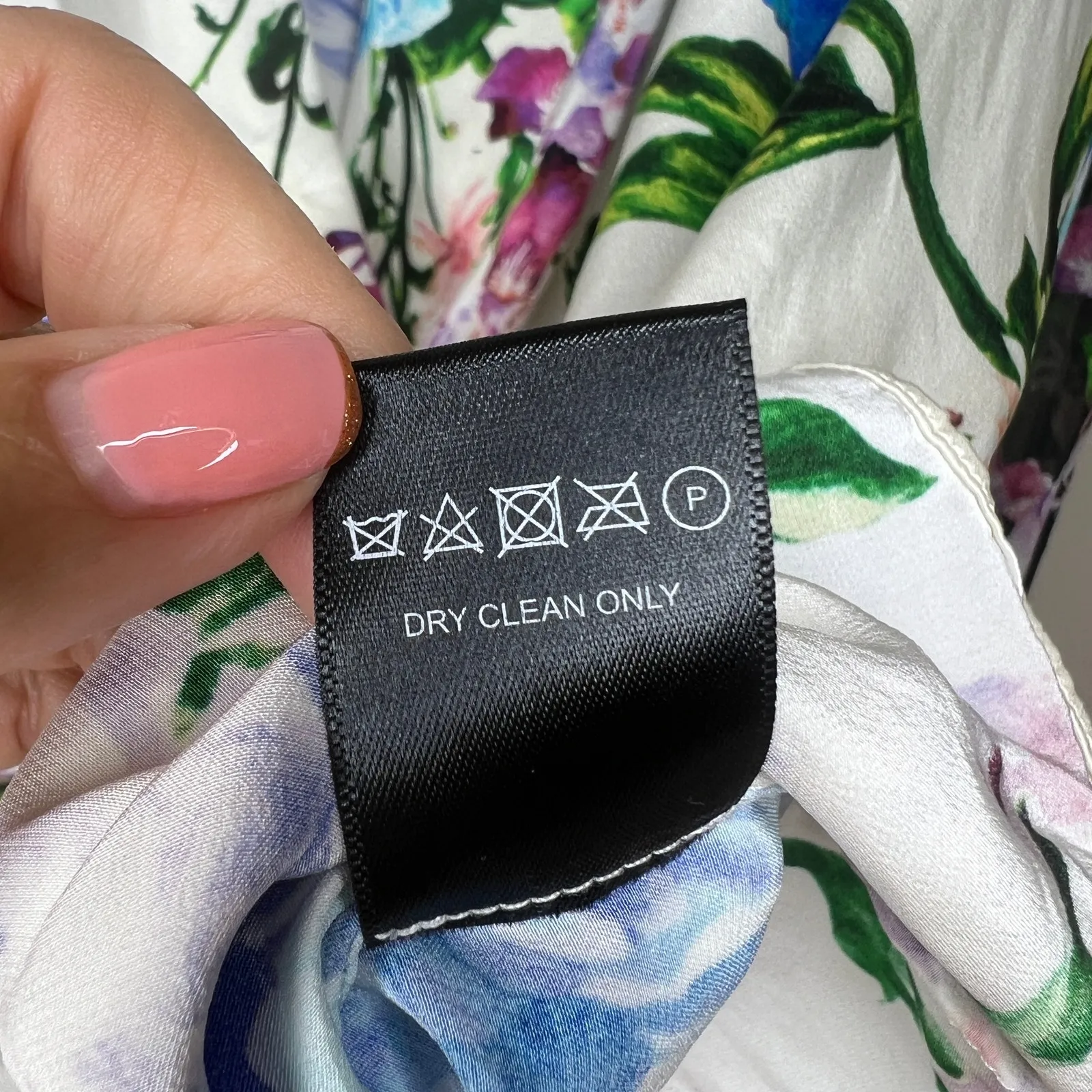 J. Dosi LA Celebrity‎ Fashion Designer Silk Floral Long Sleeve Blouse Top Size 1 White Size M - Image 9