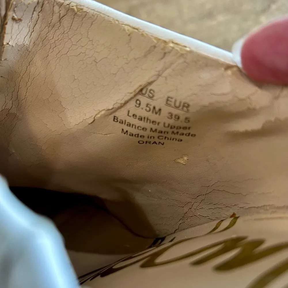 Sam Edelman Women’s Oran Leather Heeled Mule Booties Off White Size 9.5 Used - Image 6