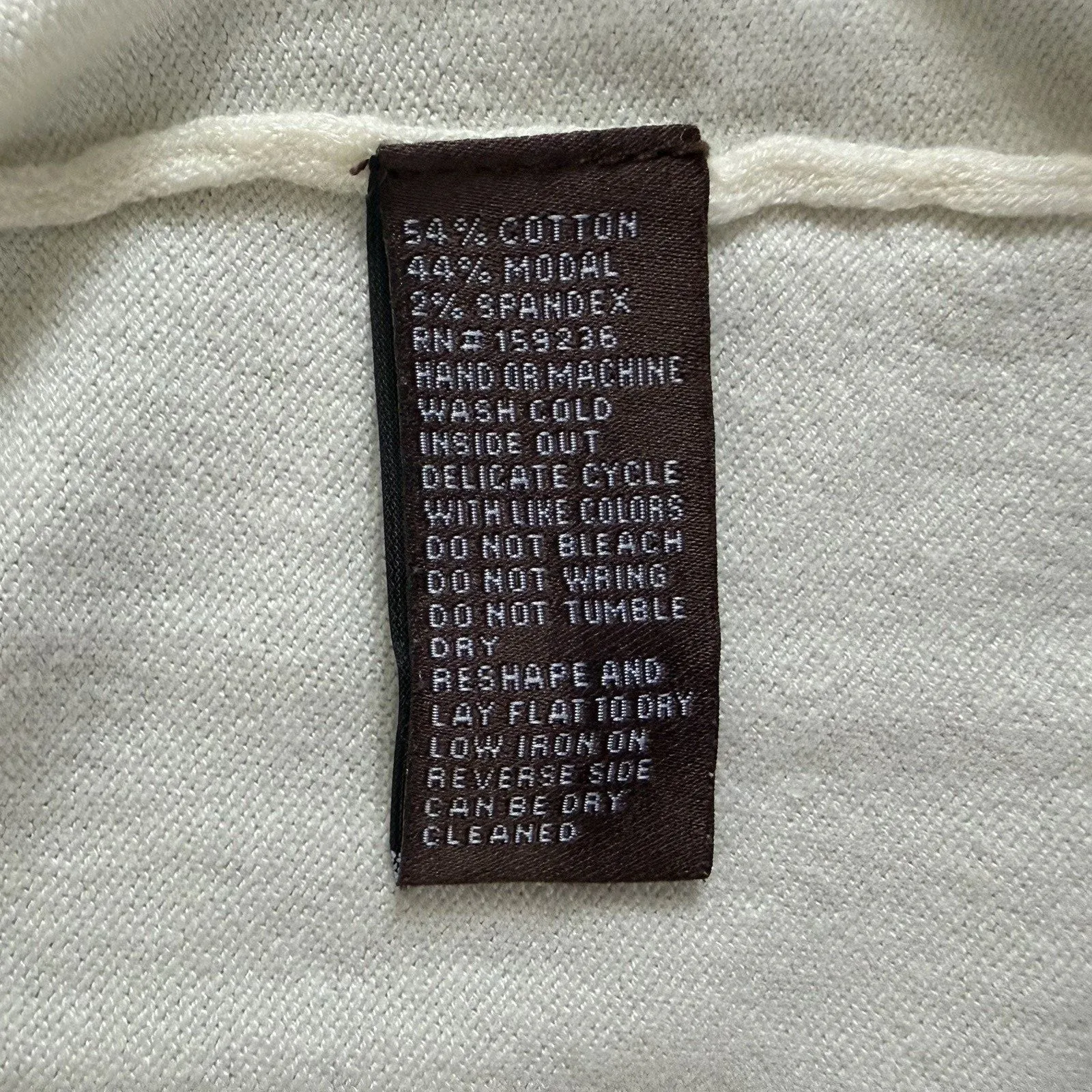 J. McLaughlin Jamey Crew Neck Button Trim Raglan Sleeve Egret Cream Sweater - Image 7