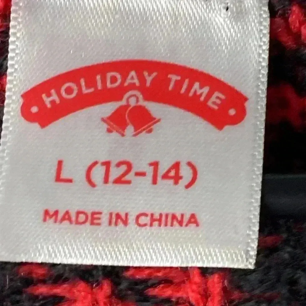 HOLIDAY TIME WO SIZE LARGE 12/14 CHRISTMAS SWEATER MISSING TASSELS - Image 6