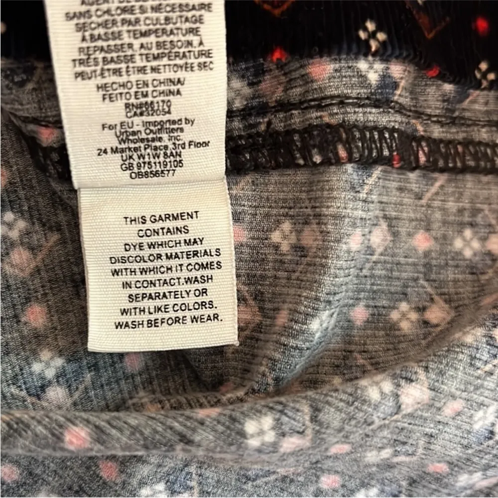 Free people We The Free Joanie corduroy navy mini skirt size 24 = 00 or XXS - Image 12