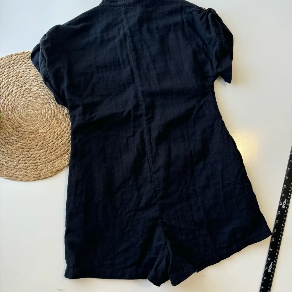 Seafolly Australia Gardenia Playsuit /‎ Romper in Washed Black XS - Image 10