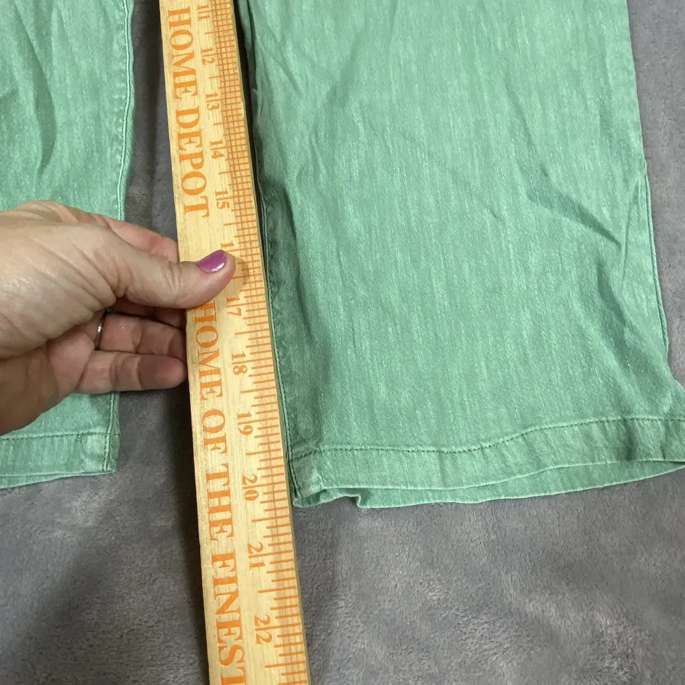 Kut From The Kloth Pants 12 Wide Leg High Waist Linen Blend Trouser Green Spring - Image 5