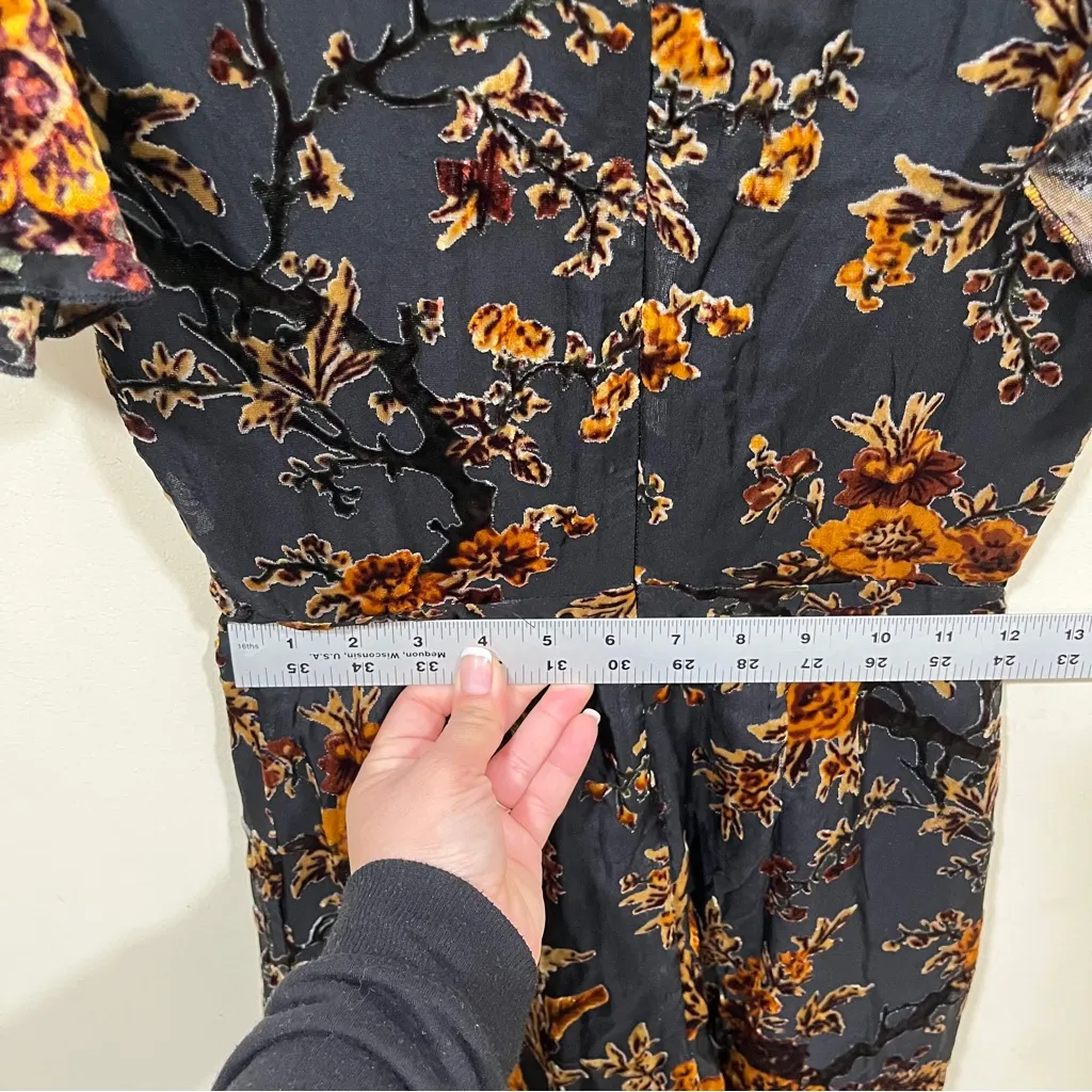 NWOT Hutch Floral Wrap-Front Jumpsuit velvet multicolor women size 0 - Image 10