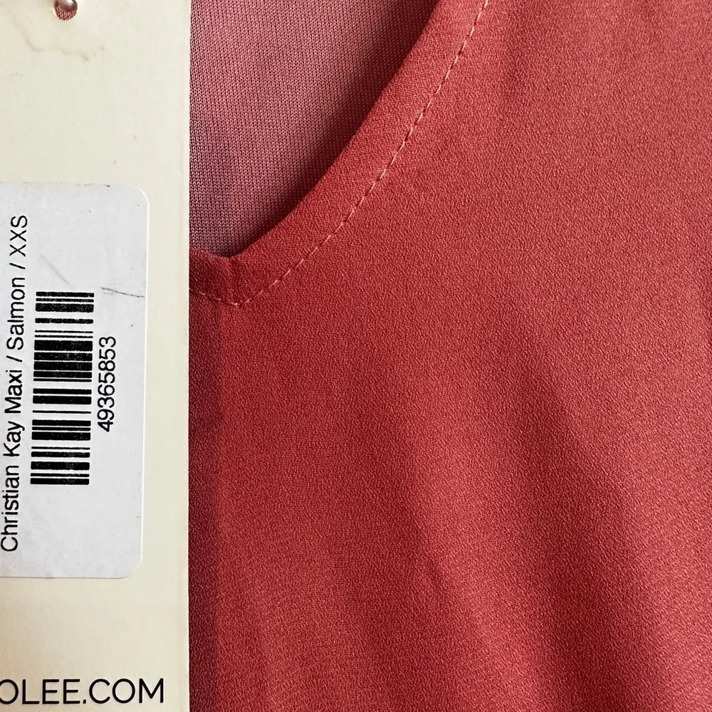 Roolee Christian Kay Maxi dress salmon pink XXS NWT - Image 6