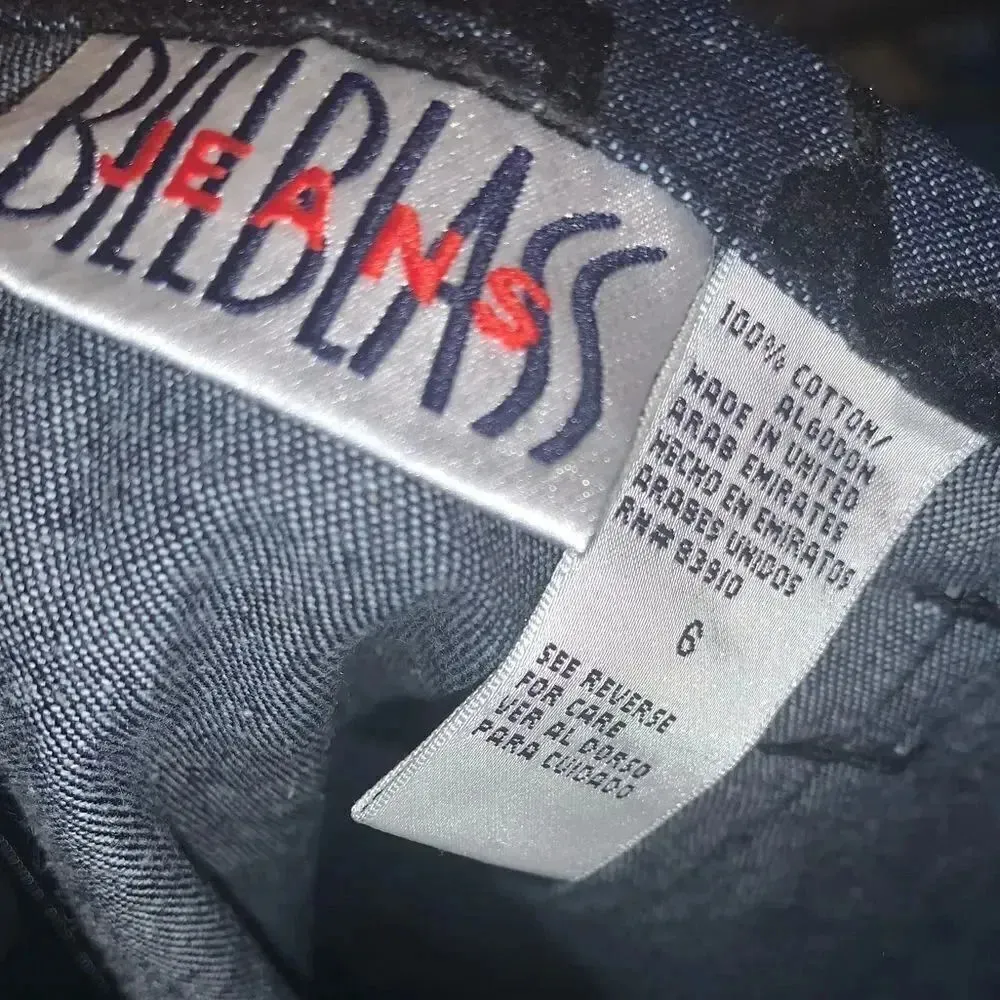 Vintage y2k fairycore flocked velvet denim skirt Blue Size 6 - Image 2