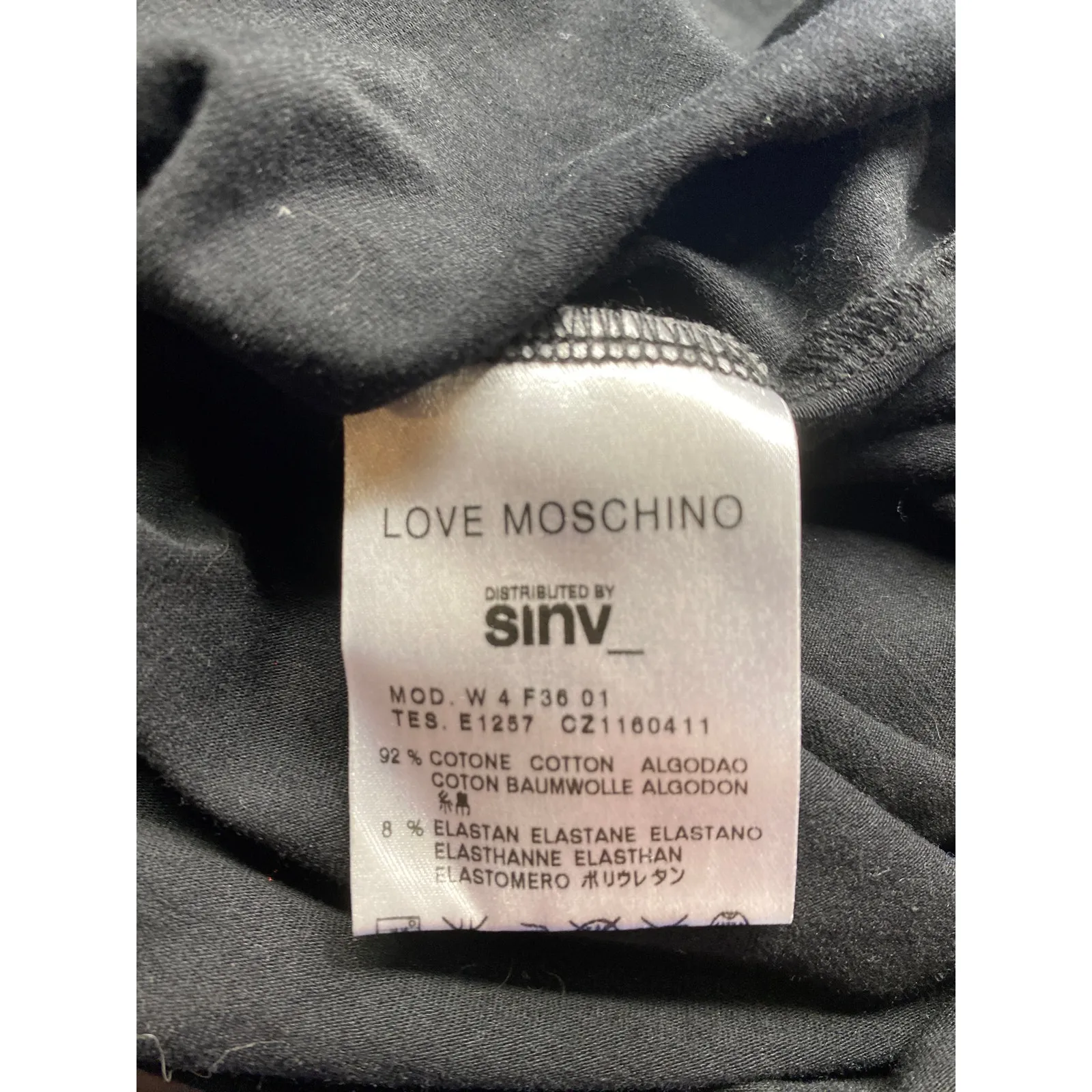 NWOT Love Moschino Women's 4 Black Babydoll Short Sleeve T-Shirt Top VTG - Image 6