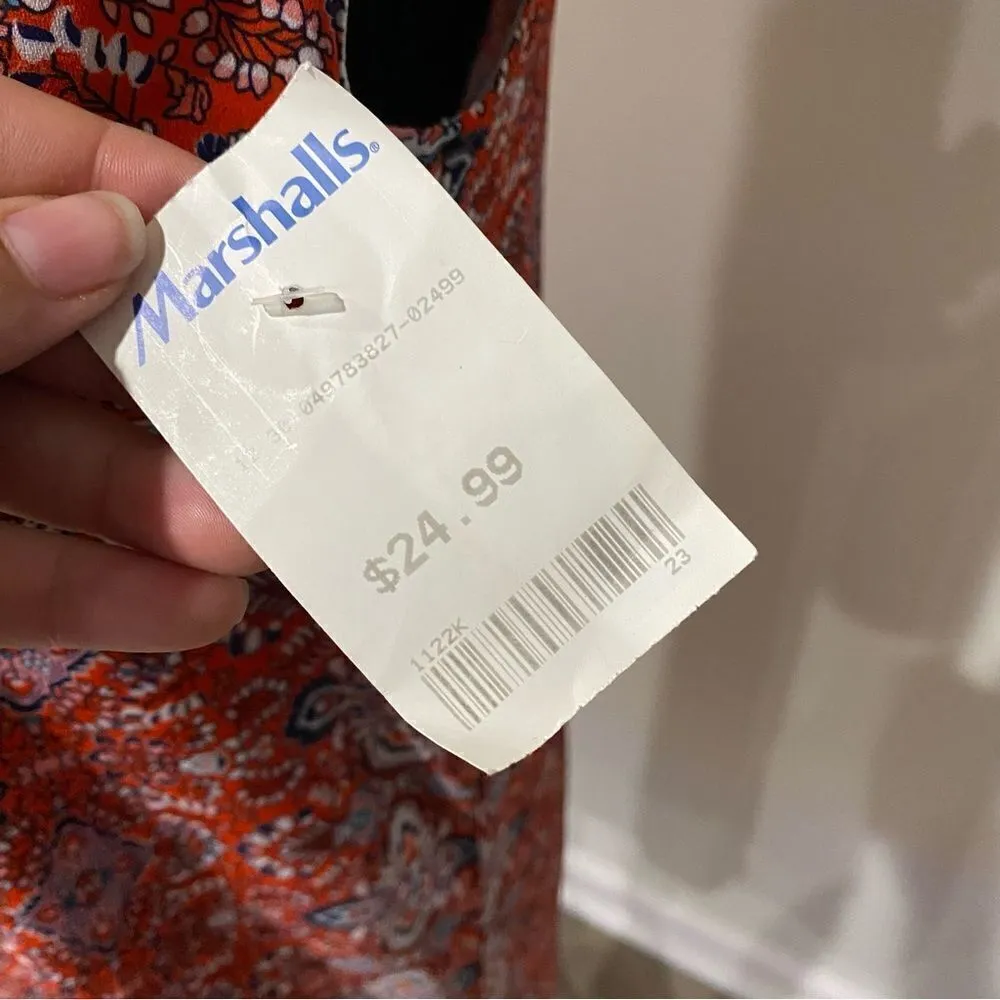 Olive & Oak print sleeveless shift dress Size M - Image 6