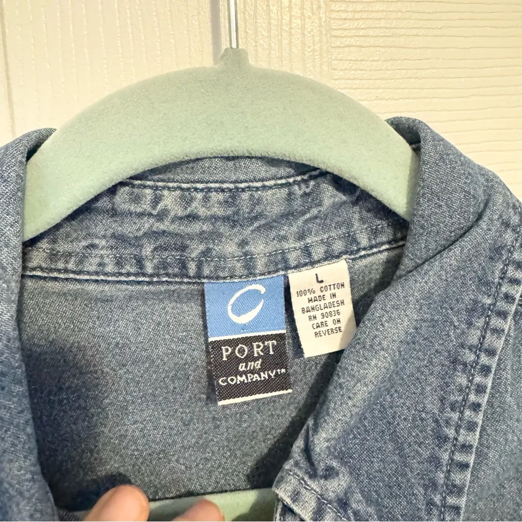 Port and Company Denim Button - Image 4