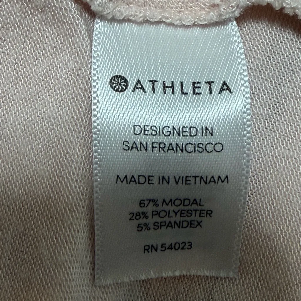 Athleta Light Pink Side Ruched Twist Tank Top Size Medium - Image 4