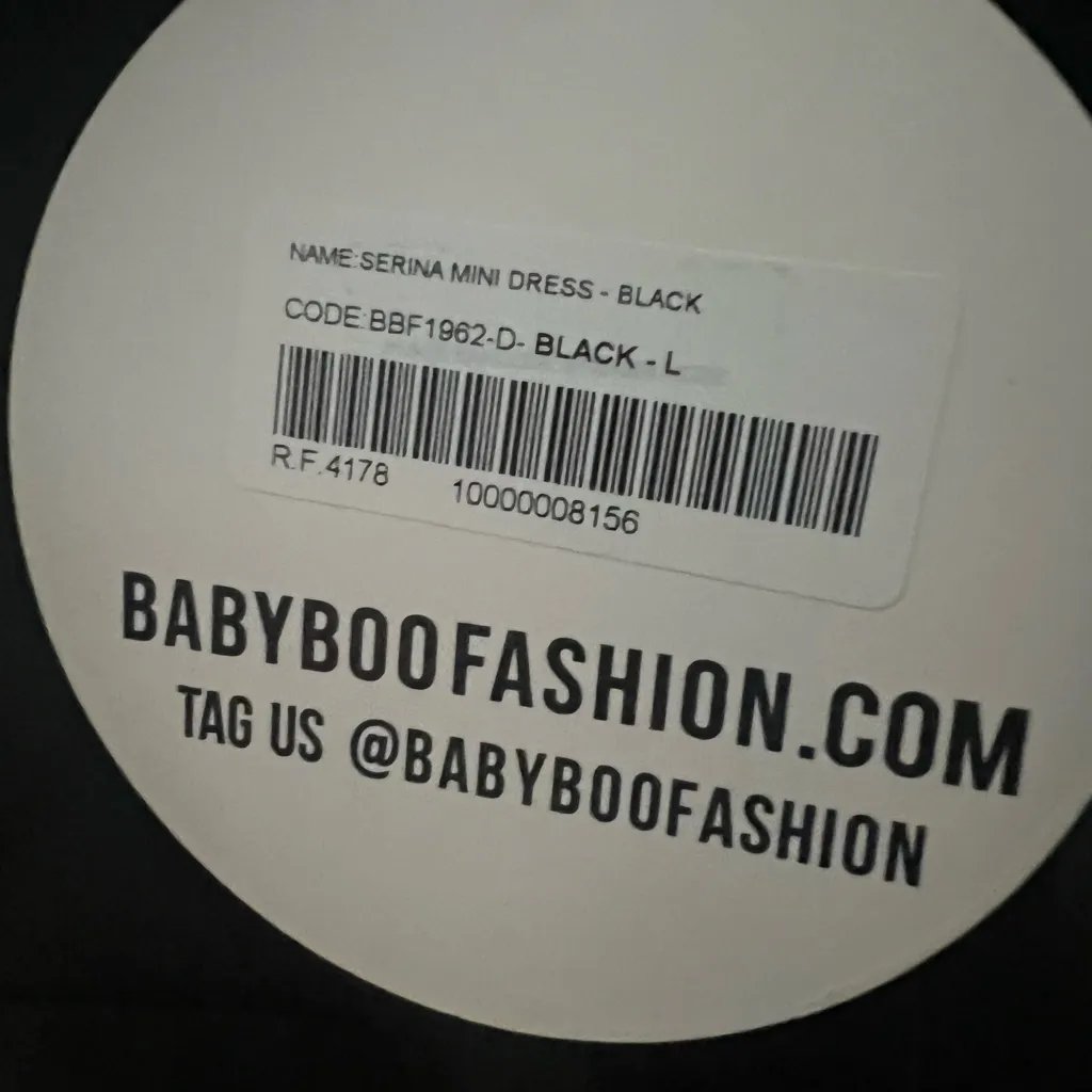 New Babyboo Serina Mini Dress Black, New with Tags, Size Aus L 12 US 8 Black - Image 4
