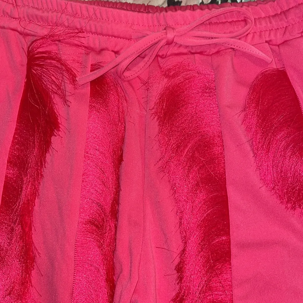 Women Fringe Pants XL Tassel Pants Tapestry Pants with Fringe LeggingsSweatpants Pink - Image 6