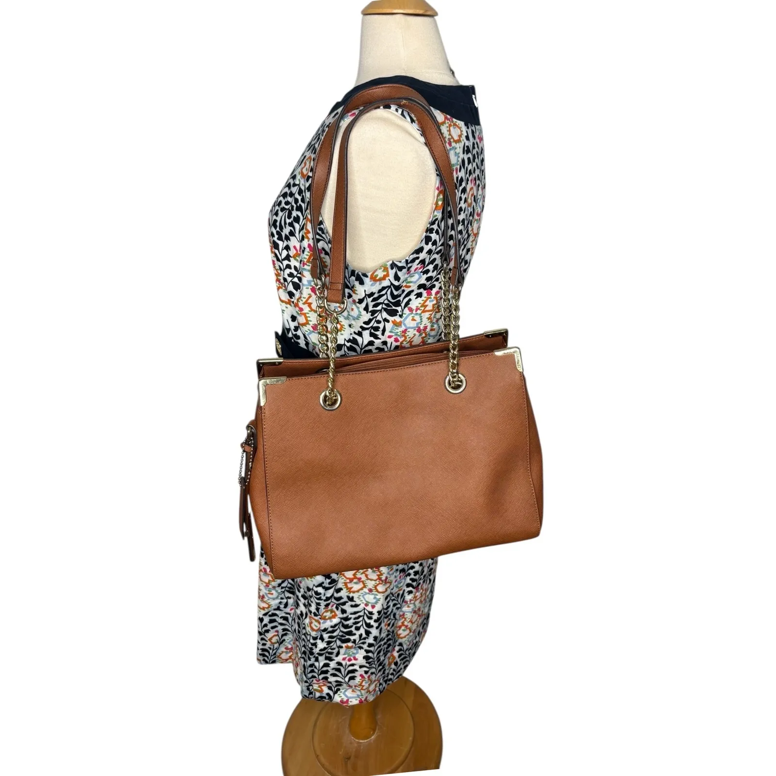 Wilson's‎ Leather Kate Large Satchel Shoulder Saffiano Bag Chain Strap Tote - Image 3