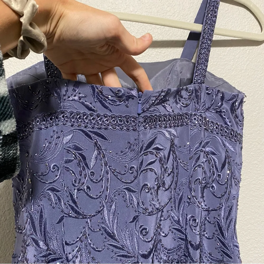 Montage Collection Vintage Purple Beaded Maxi Dress 6 - Image 9