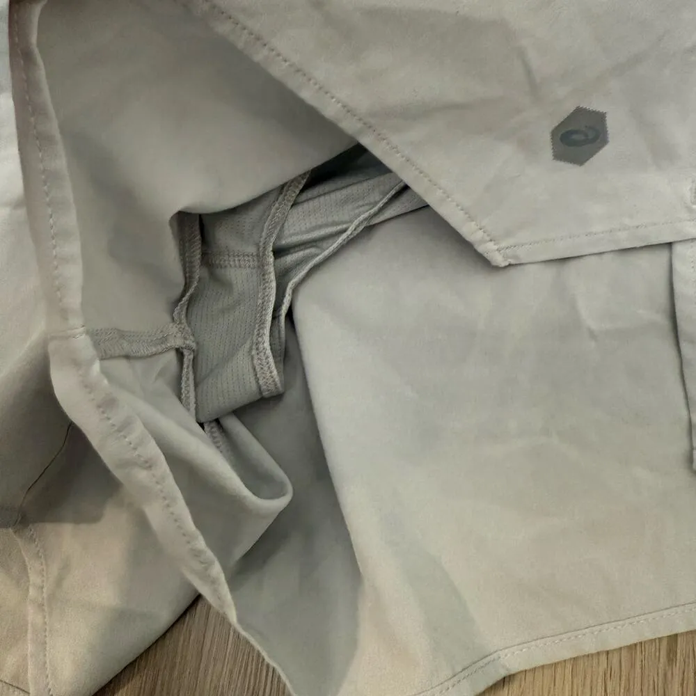 ASICS Womens Running Activewear Shorts Solid Mid Grey Heather Size Large - Image 5