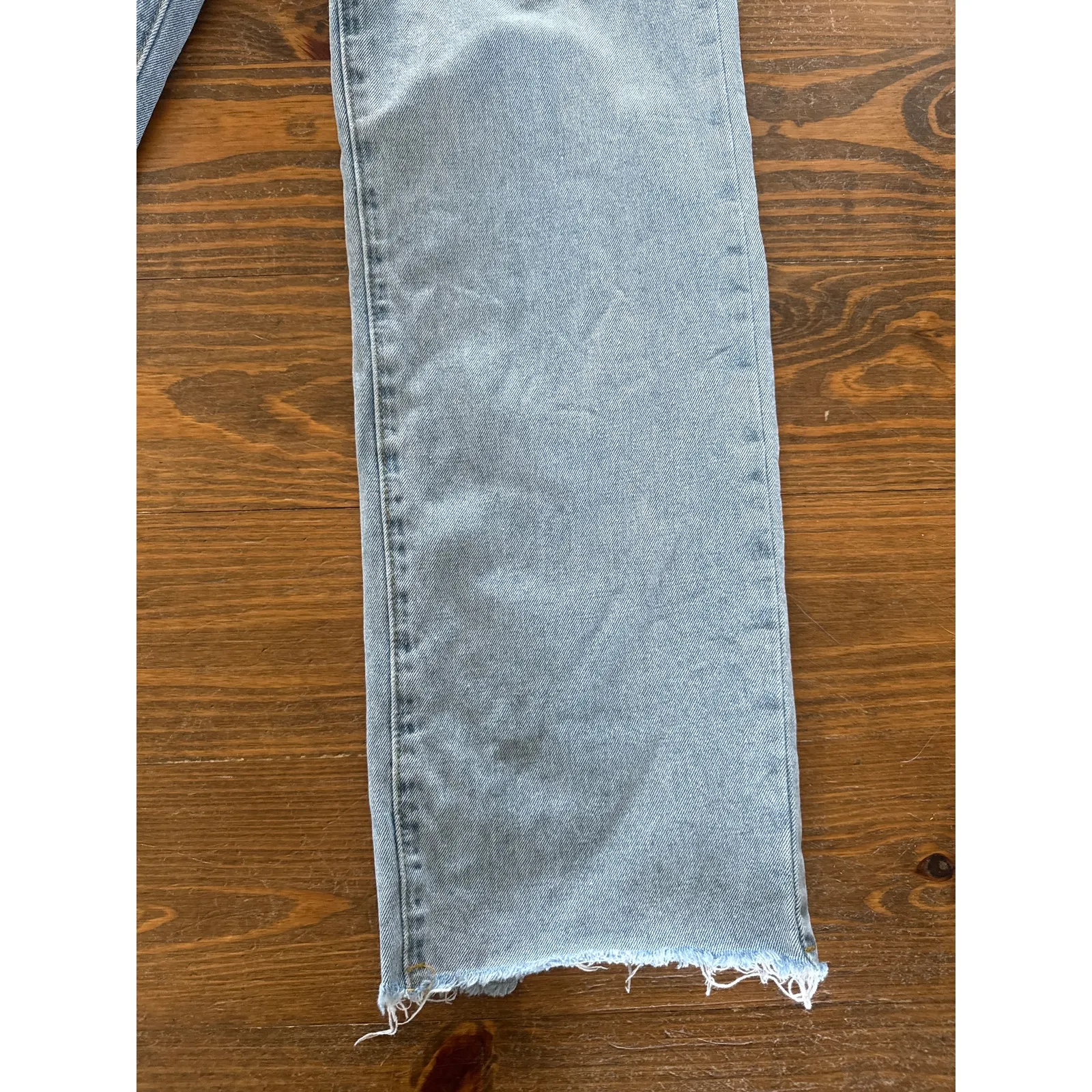 Princess Polly Karlina High Rise Straight Leg Jeans in Light Wash, sz 2 - Image 6