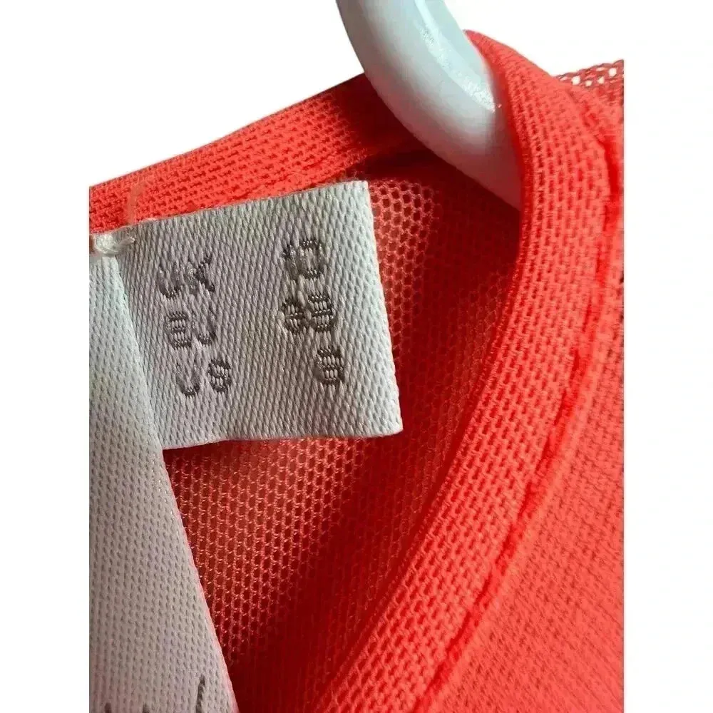 Asos Maternity Mesh Keyhole Dress Peach/Orange Size 6 - Image 5