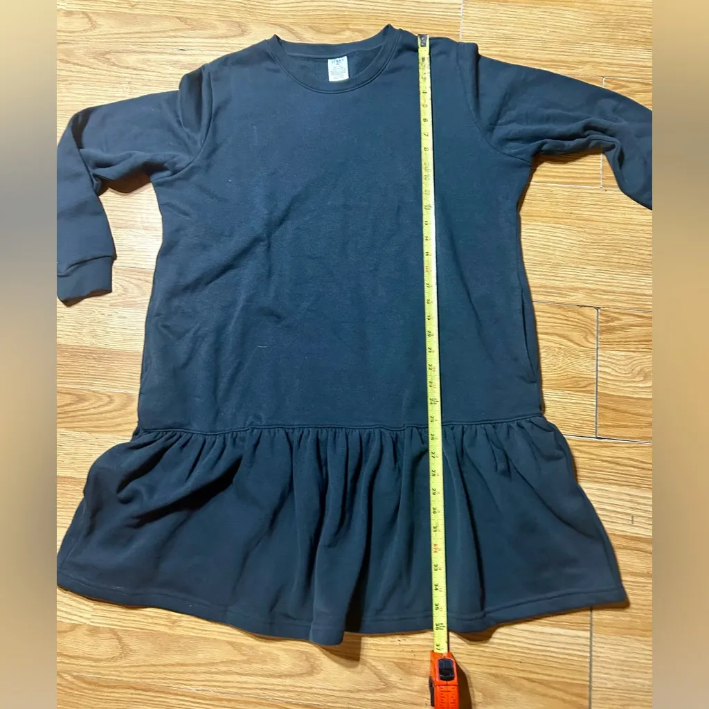 Serra Black oversized sweat shirt dress w pockets ladies XL - Image 7