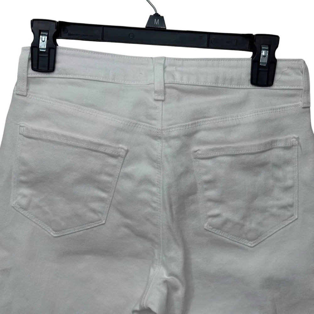 L'Agence Women's White High-Rise Nadia Cropped Jeans Pants Size 27 - Image 5