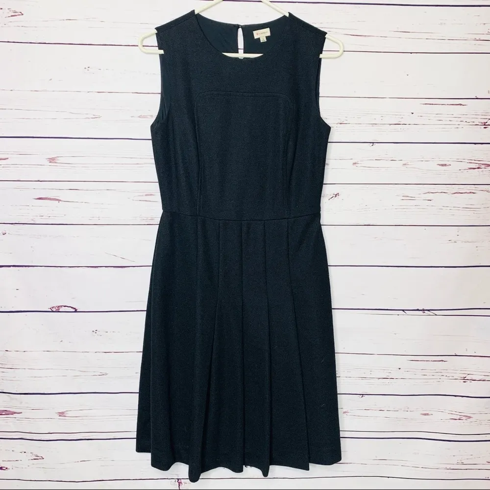 Cremieux Black Sleeveless Pleated Dress Size 6 Small - Image 3