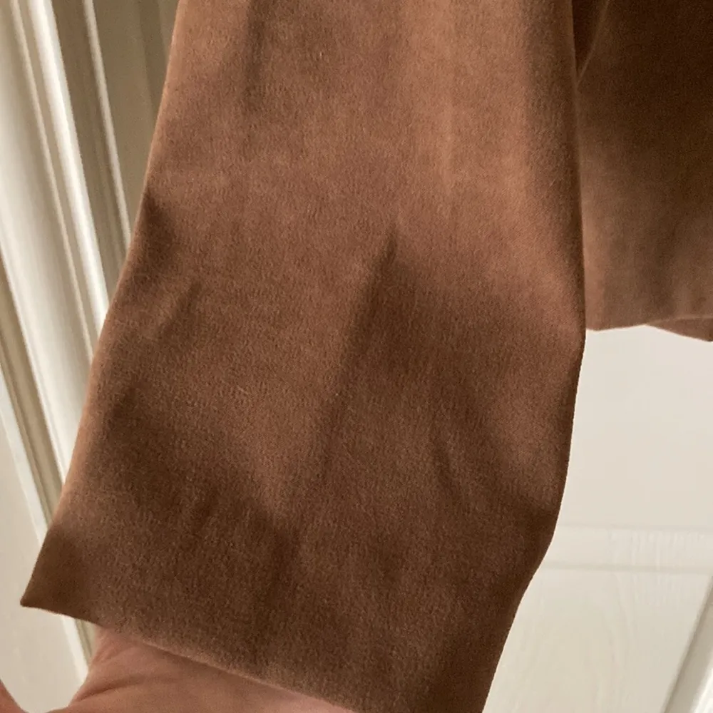 Vintage Briggs Brown Suede Jacket New York Full Zip Sweater Contour Like New 8 - Image 4