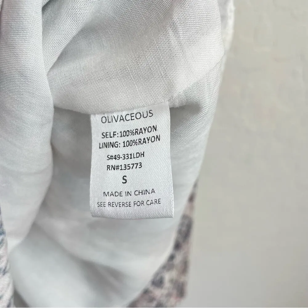 Olivaceous One Shoulder Puff Sleeve Snakeskin Mini Dress Small - Image 11