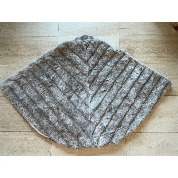 Vintage Mark Reed Exc. Faux Fur Poncho Jacket 3X‎ Beige - Image 9